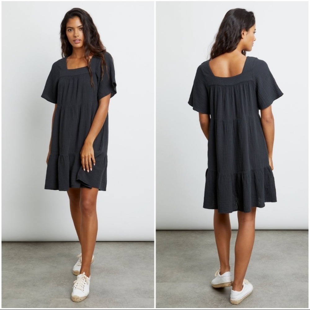 Rails Valentina Black 100% Cotton Dress, Size Small